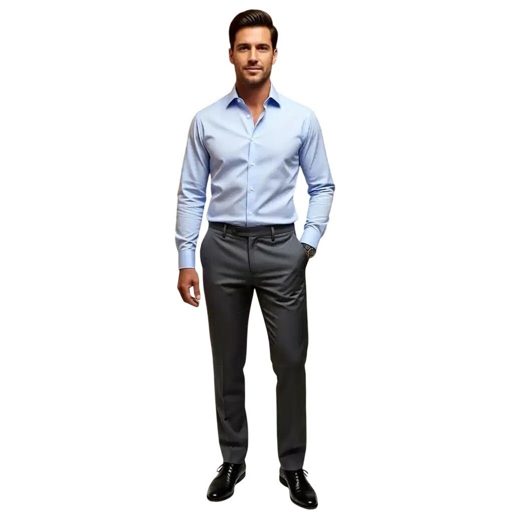 Lands End Mens‎ Gray Flat Front Tailored Dress Pants Trousers Chinos 38 x 32 NWT